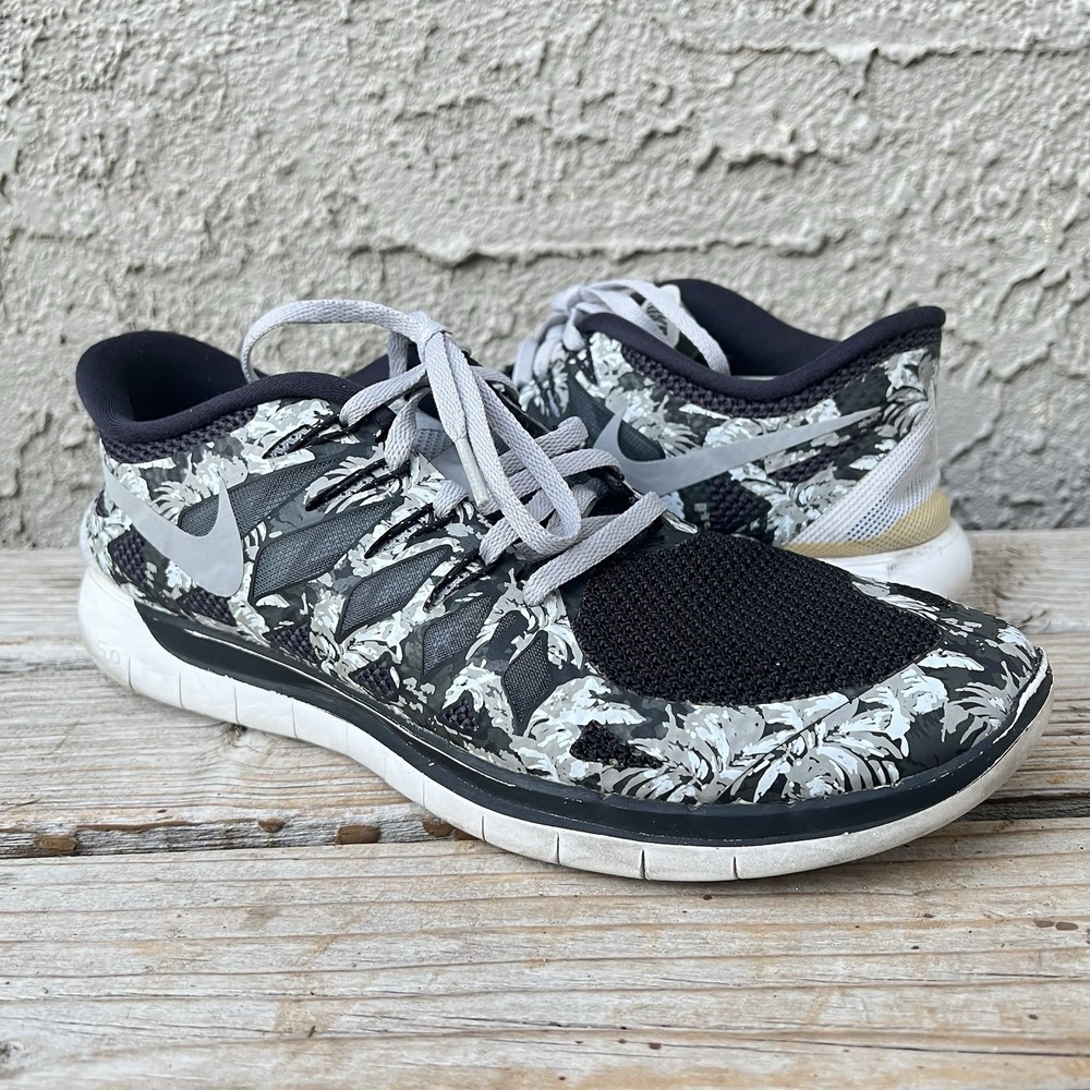 Nike Shoes Men Size 9 Free 5.0 Floral Leaf Print Sneakers 705286-011